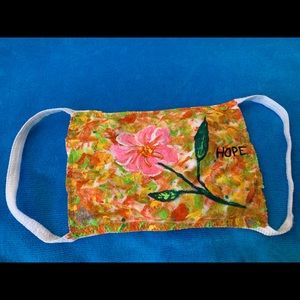 Hand painted cotton mask non toxic paint